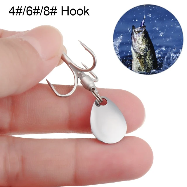 Sharp Fishing Treble Hook High Carbon Steel Reinforced Vibration Rotary  Sequin Barb Fishing Hook Fresh Water Seawater Tackle - AliExpress