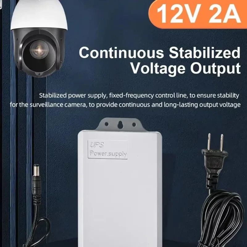 Waterproof UPS Uninterruptible Power Supply 12V 1.5A 3600mAh DC UPS Battery Backup For Router Monitoring Security Home Camera 6