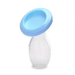 Manual Breast Pump and Breast Milk Collector (Blue)