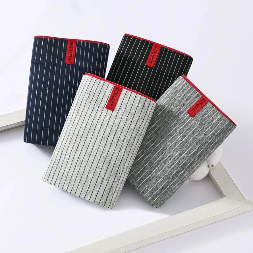 4Pcs/Lot Men Underwear Striped Boxer Shorts Cotton Underpants Comfortable Breathable Lingerie Male Elastic Force Panties