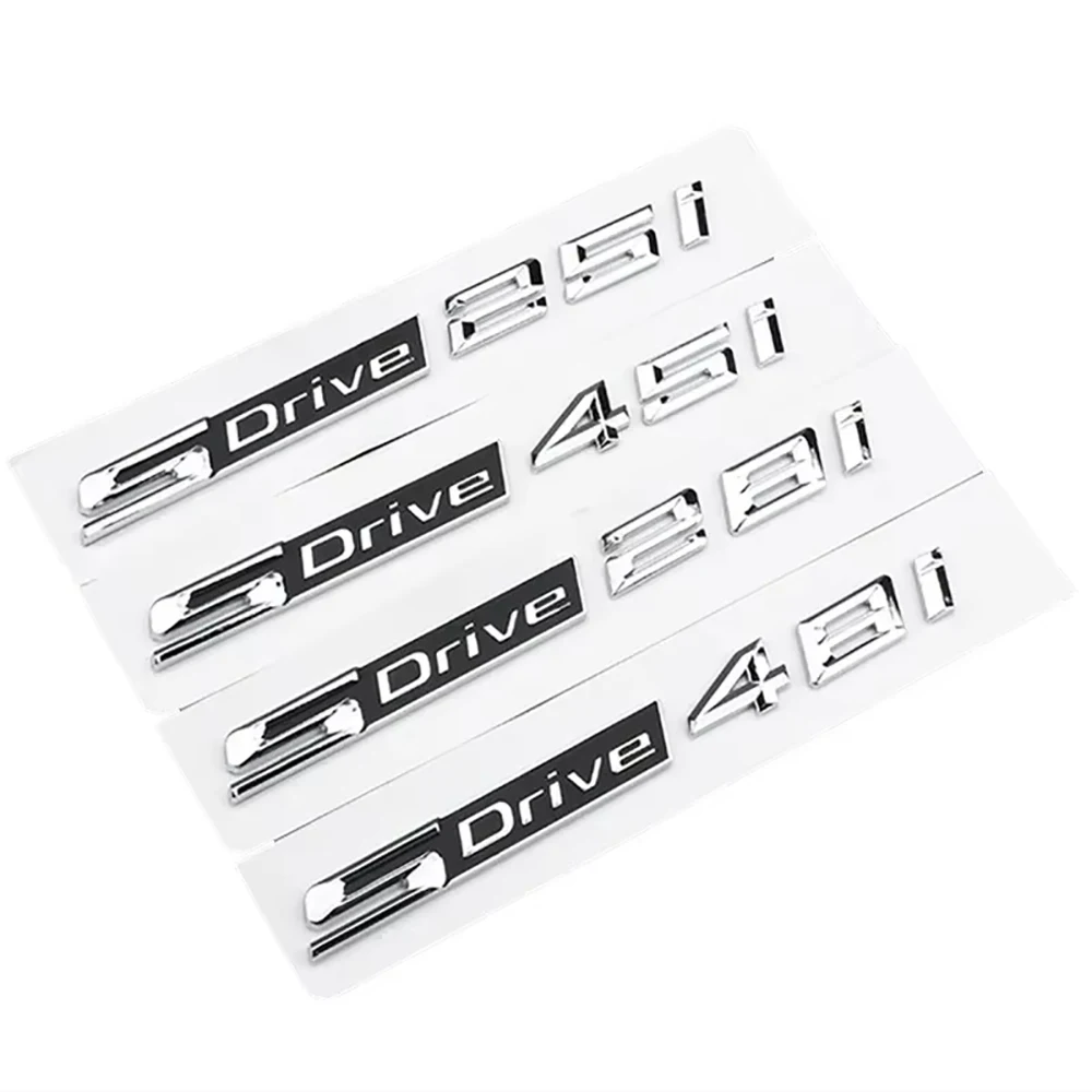 3D SDrive 18i 20i 23i 25i 50i 30i 35i 40i 45i Letter Car Rear Trunk Badge Emblem Decal Sticker For BMW X1 X2 X3 X4 X5 X6 X7