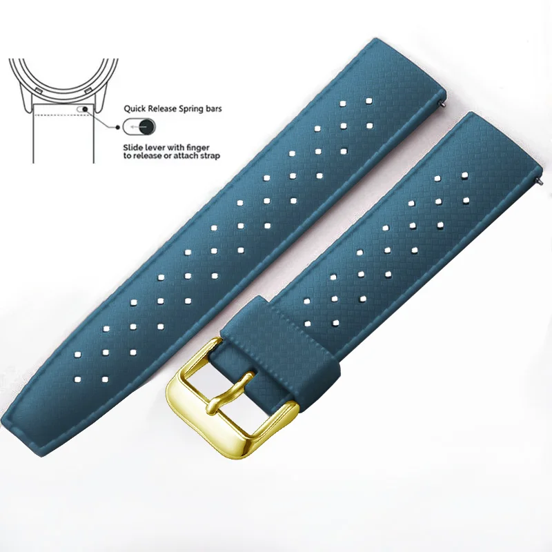 Tropical Silicone Quick Release Watch Band - Vibrant Rubber Strap