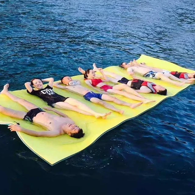 Tapis de piscine gonflable flottant pliable, lit flottant, planche de  flottaison en mousse, accessoires de matelas à Air - AliExpress