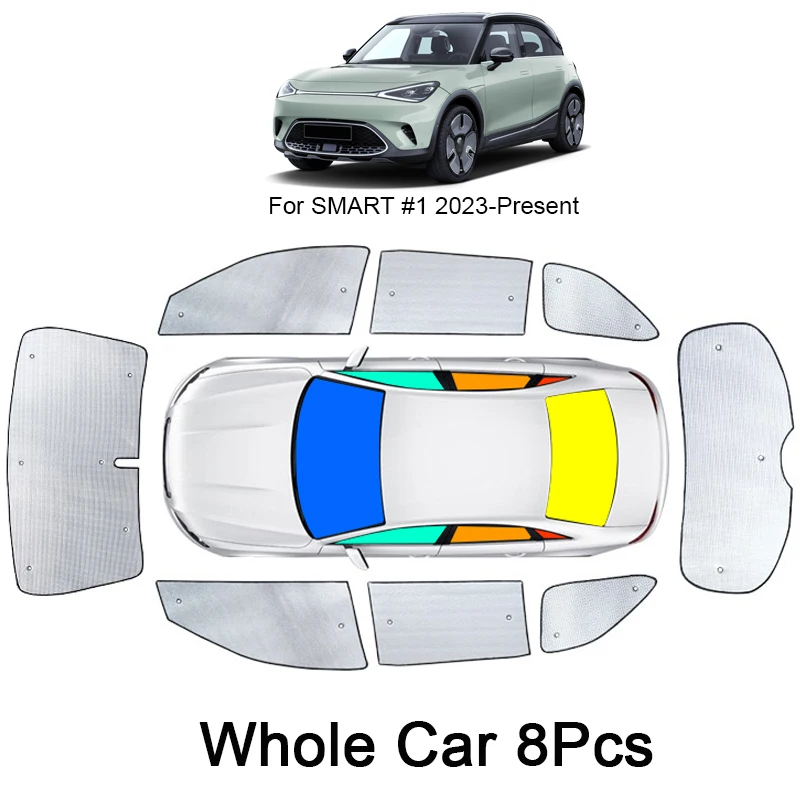 

Car Sunshades UV Protection Side Cover For SMART #1 2023-2025 Windows Curtain Sun Shade Visor Front Windshield Auto Accessories