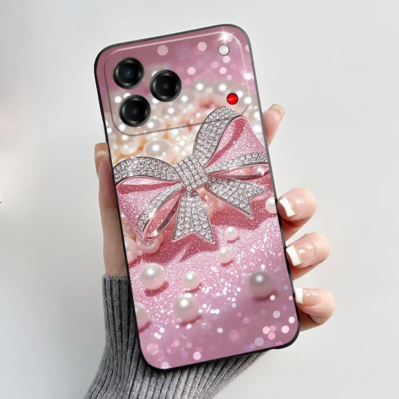 Aesthetic Cute Cat Cartoon Black Soft Silicone Shockproof Phone Case