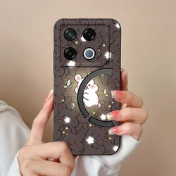 Cute Healing Pattern Soft Liquid Silicone Protective Phone Case Back Cover for Infinix GT 20 Pro (TYB581)