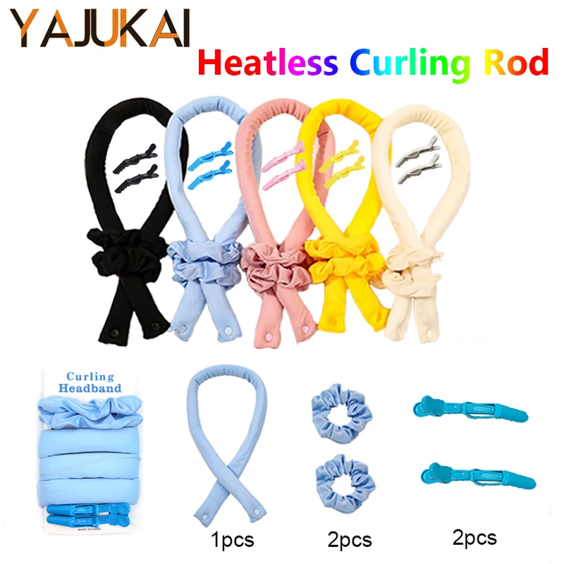 

Изысканная коробка для волос, ободок для волос без тепла, 2 шт. ленты, 2 шт. заколки для волос, 1 шт. бутылка с распылителем, Плойка для волос, Набор бигуди