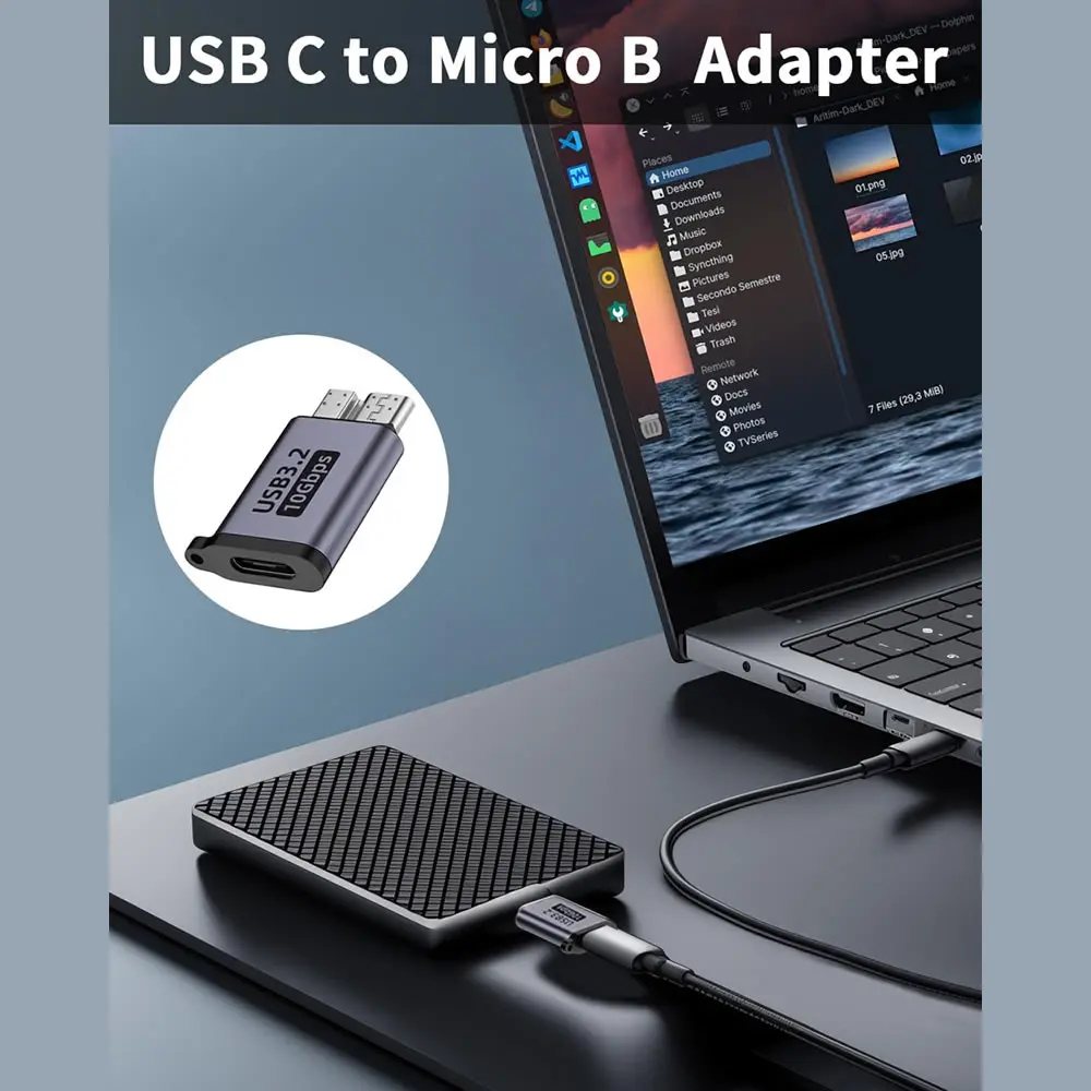 Universal Micro B to Type-C USB 3.0 Adapter