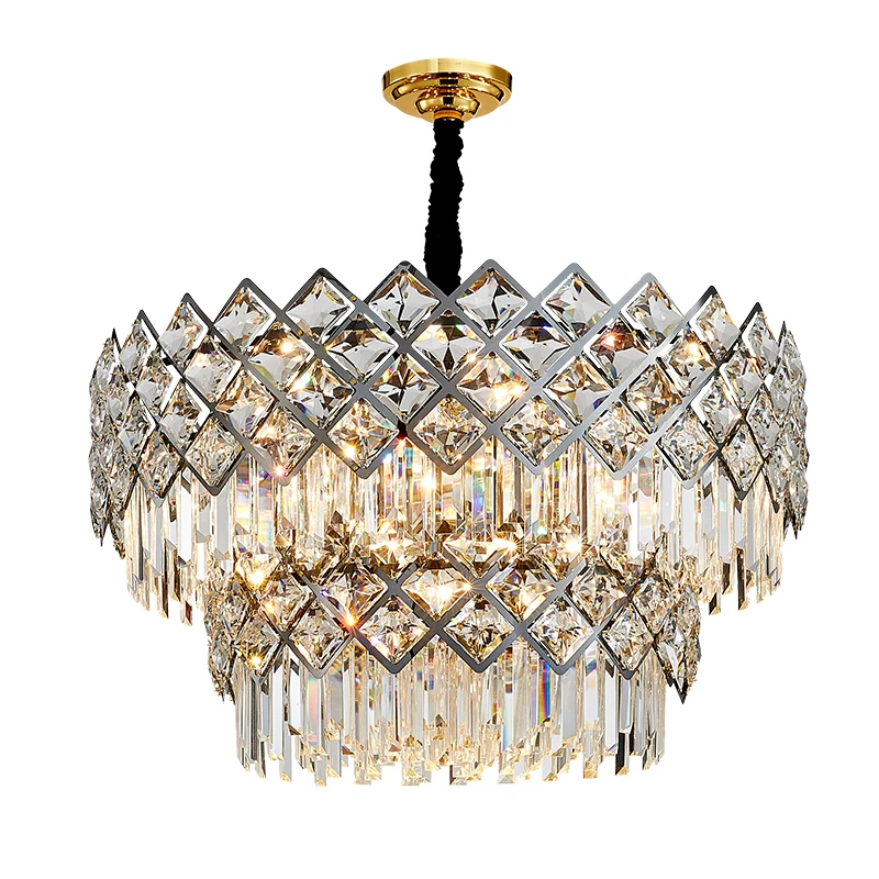 

Post Modern Lustre Crystal Chandeliers Lighting Gold Living Room Decor Led Hanging Lamp Home Hotel Villa Suspension Luminaire