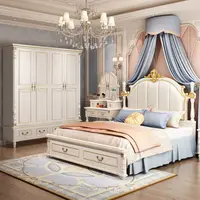 Ensembles de literie pour filles, matelas, organisateurs, ensembles de chambre King Size et Queen, ensembles complets avec rangement, meubles de maison 1