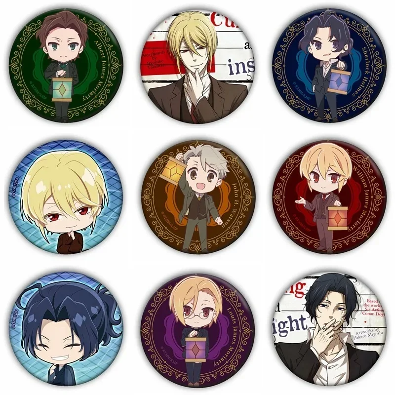 цена Japanese Cartoon Anime MORIARTY Brooch Pins for Women and Men Cute Badge for Backpacks Clothes Drop Shipping, New, Drop Shipping