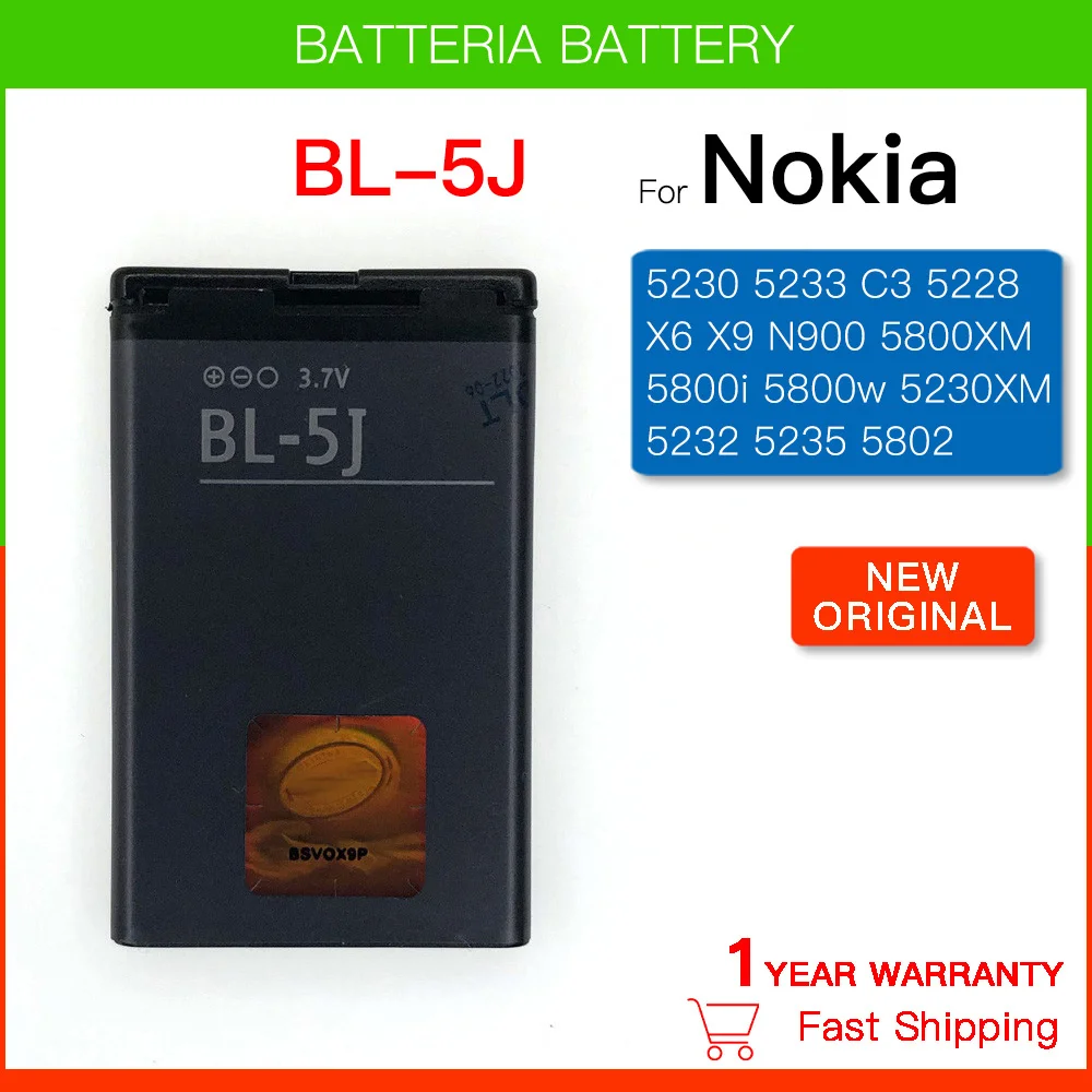 BL 5J Lithium-ion Bl5J batterie 1200mAh pour Nokia X1-01 X6