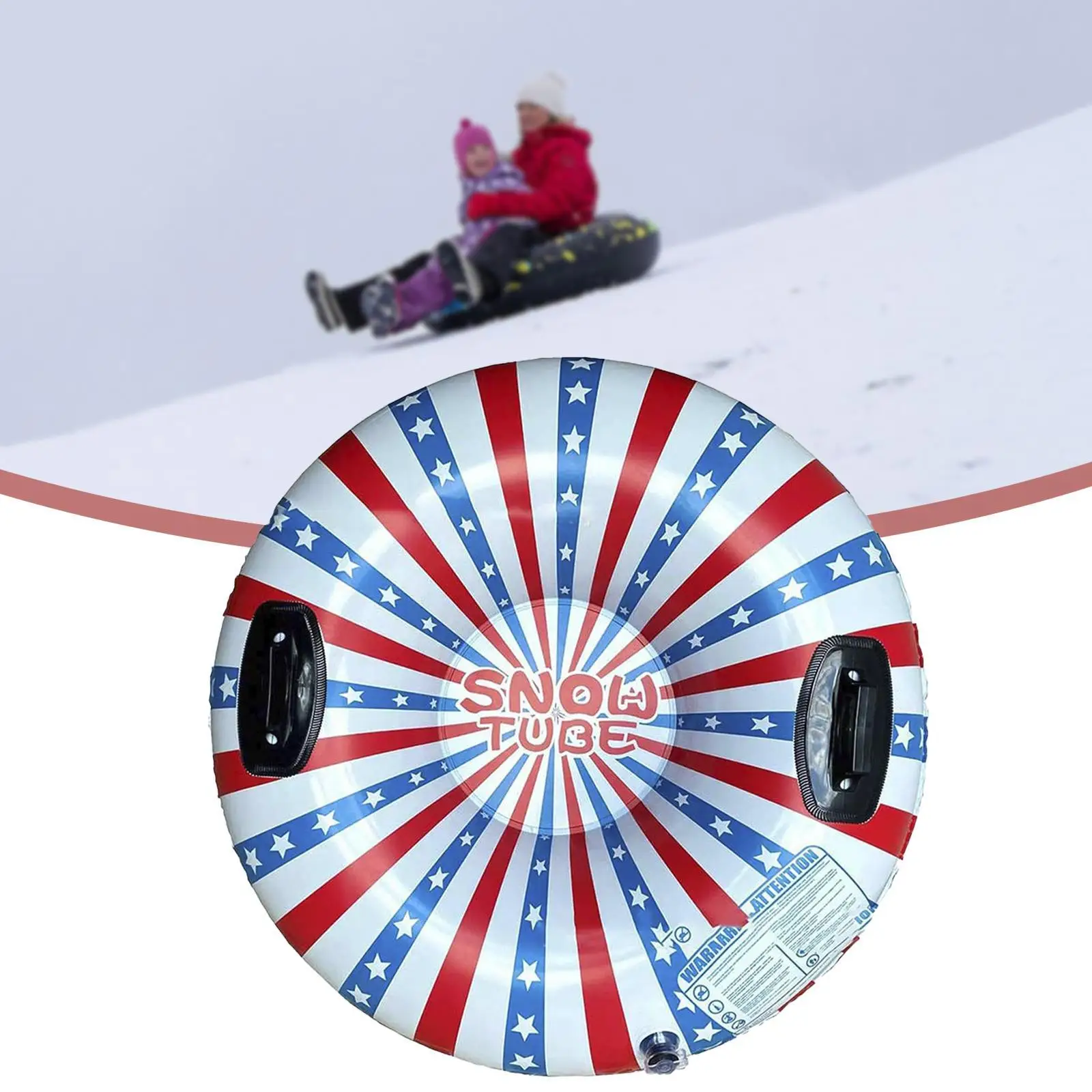 Inflatable Snow Tube Kids Adults Winter Skiing Sled