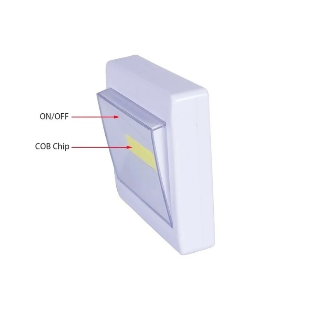 COB LED Night Light Battery Operated Wireless Switch Wall Light With Magic Tape for Kitchen Stairs Garage Closet Emergency