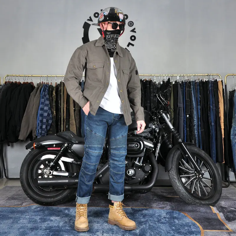 Retro Motorcycle Shirt Four Seasons Windproof Anti Fall Motorcycles Jacket Riding Protective Equip motorcycle jacket,motorcycle clothing