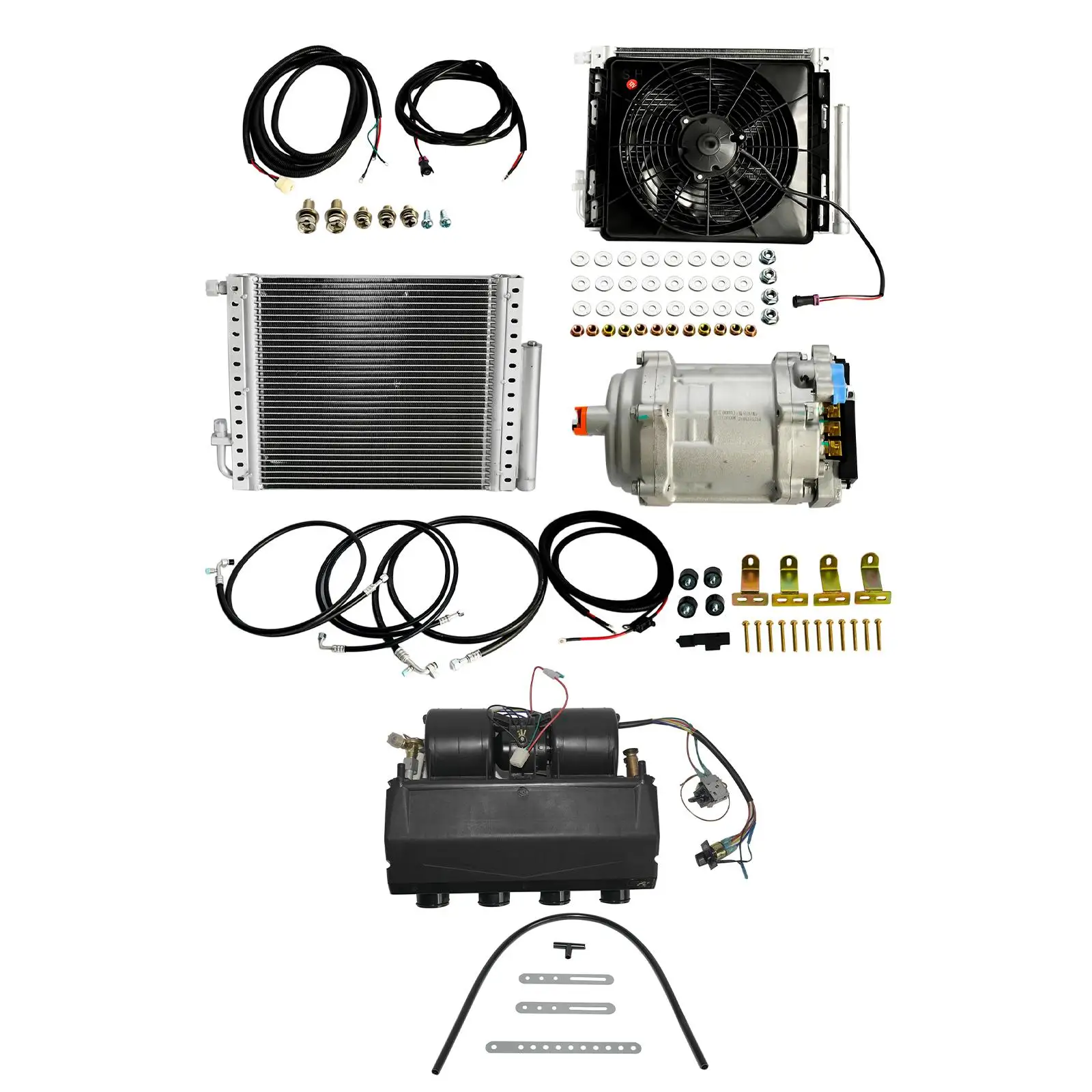 AP03 12V Underdash Air Conditioner Universal Electric AC Unit for Universal Car Van