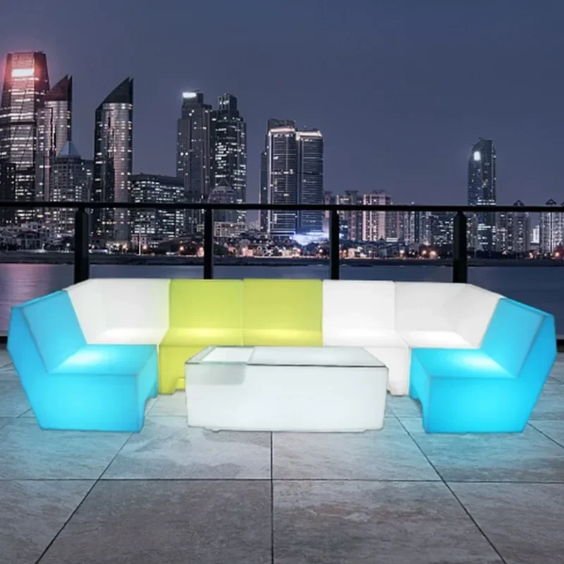 KTV Luminous Coffee Table, Corner Sofa Combination, Outdoor Bar Tables and Chairs, Commercial Booth Creative Sofa