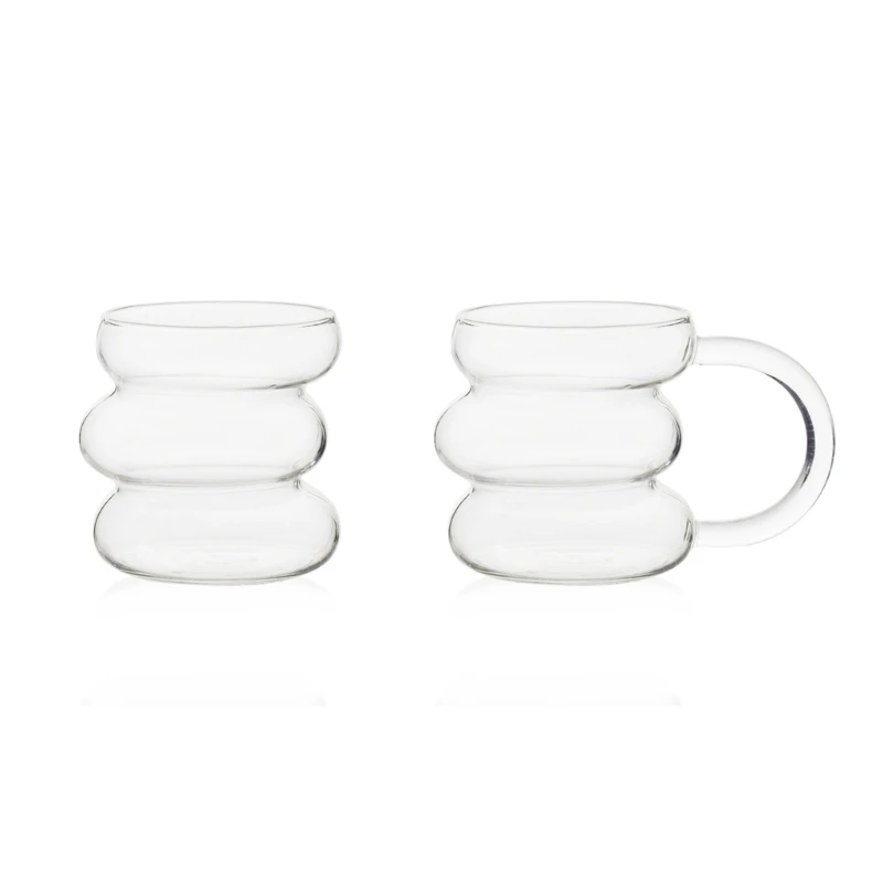 

Playful Glass Cup Irregular Shaped Cups Heat-resistant Drinking Cups F0T6