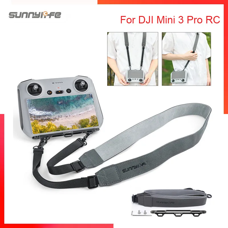 

For Mini 3 PRO Lanyard Neck Strap PU Leather Decompression Hanging Buckle Rope For DJI RC Screen Remote Control Drone Accessorie