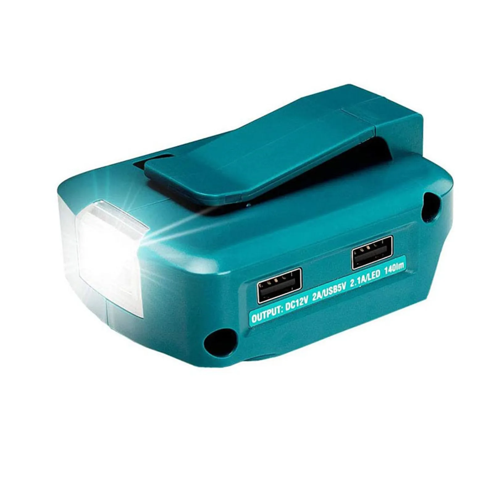 

Adapter LED Working Light For Makita 14.4V/18V Li-on Battery BL1830 BL1430 Dual USB Power Source Battery Converter With LED Lamp