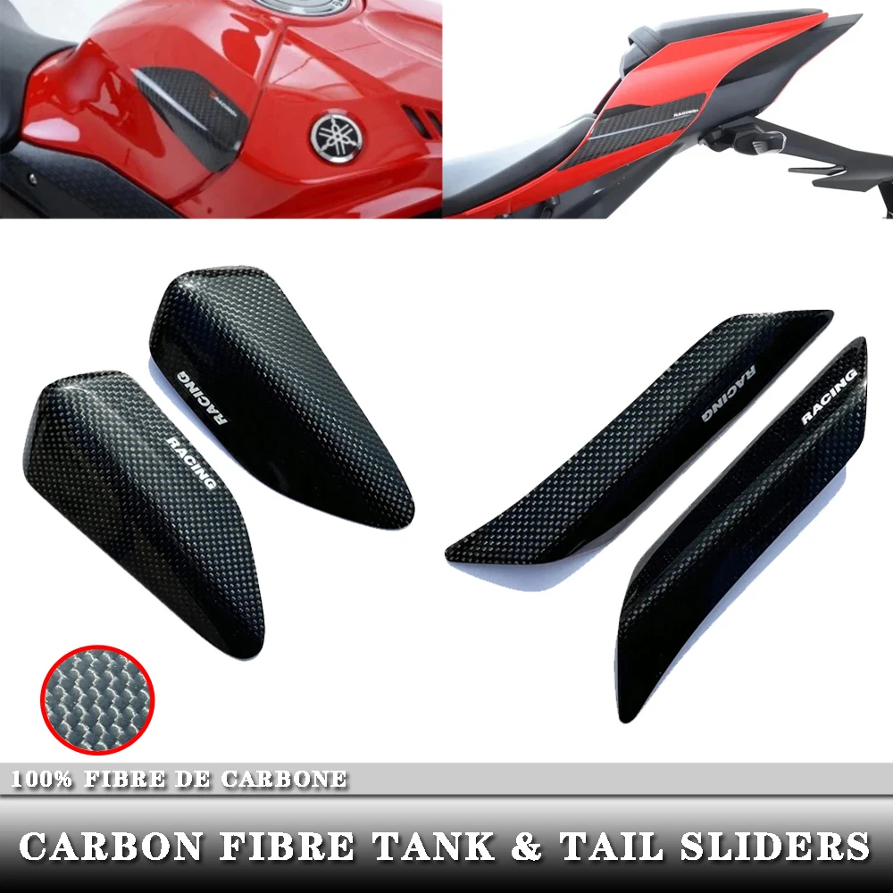 Per Yamaha R1 R1M 2015-2023 Glissifres Arririres En Fiber De Carbone, Pour Carbon Fiber