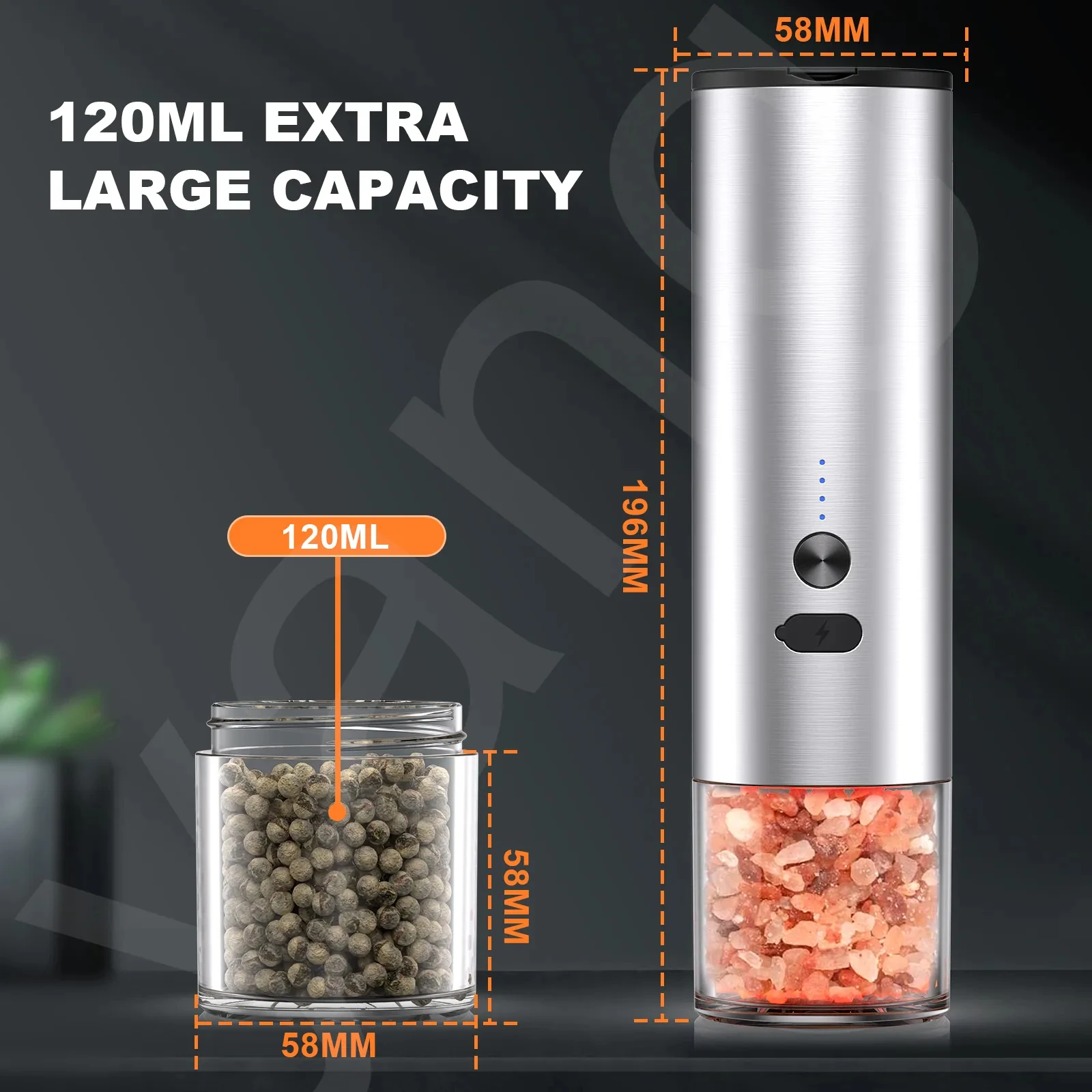 Electric Food Corn Soybean Salt And Pepper Grinder Mill Machine Rechar –  CHEAP-O-WATCHES