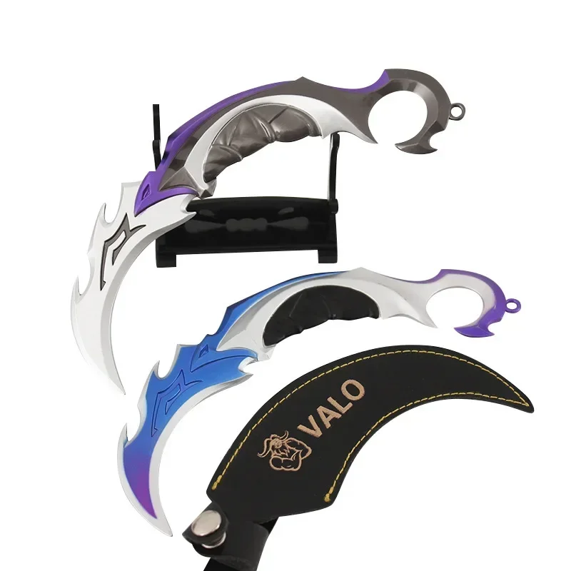 Valorant Weapon Melee Reaver 16cm Karambit Knife Metal Game Peripheral Samurai Sword Alloy Model Keychain Pendant Gift Toy Boys