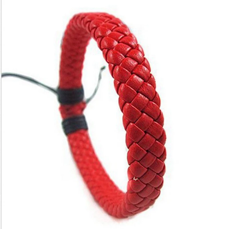 Bracelet Jewelry 1Pc Fashion Braided Leather Bracelet Bangle Male Accessories Unisex Bracelets & Bangles Male Gift