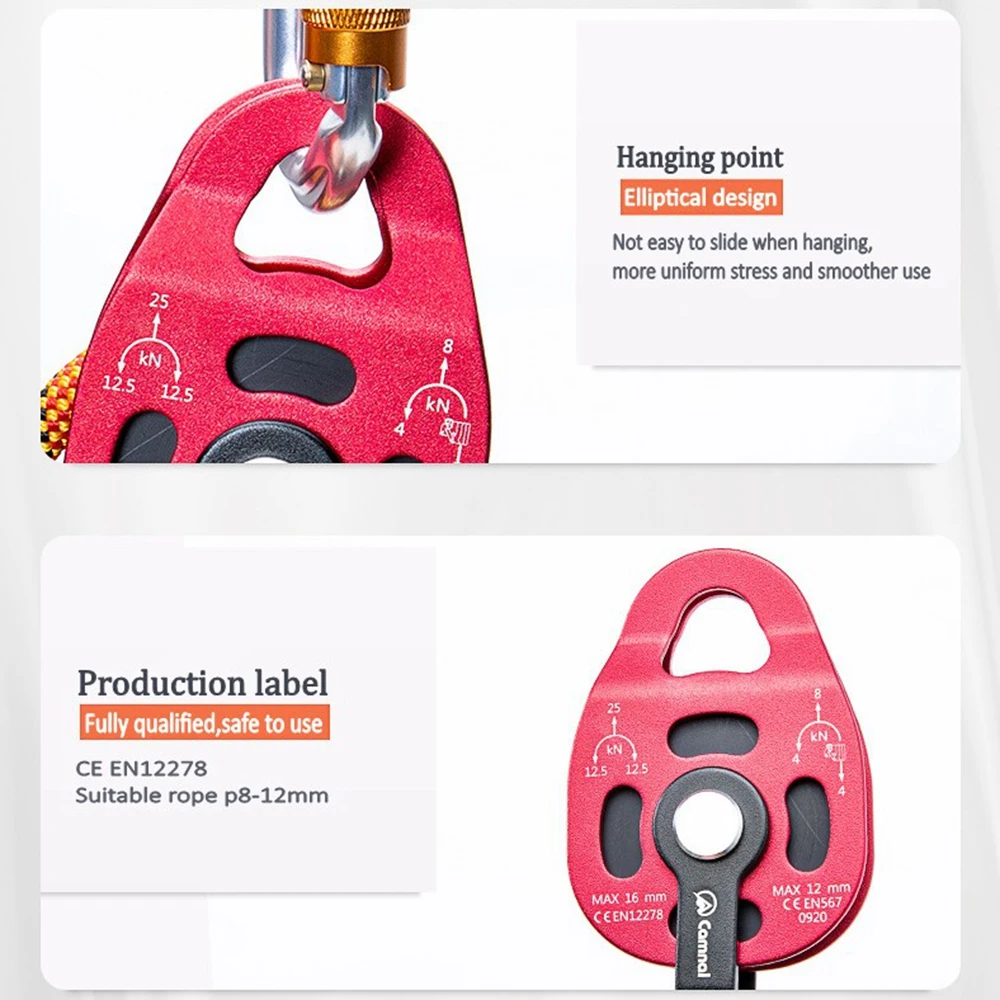 Climbing lifting pulley Lift Weight Pulley Device Rescue Survive Gear Rock Climb High Altitude Heavy Transport Effortless