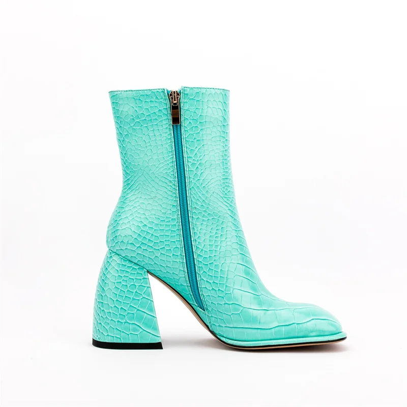 stone heeled ankle boots