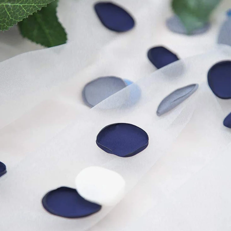 Artificial Rose Petals 100pcs Silk Rose Petals Dusty Blue Navy For Wedding Flower Girl Basket Aisle Scatter