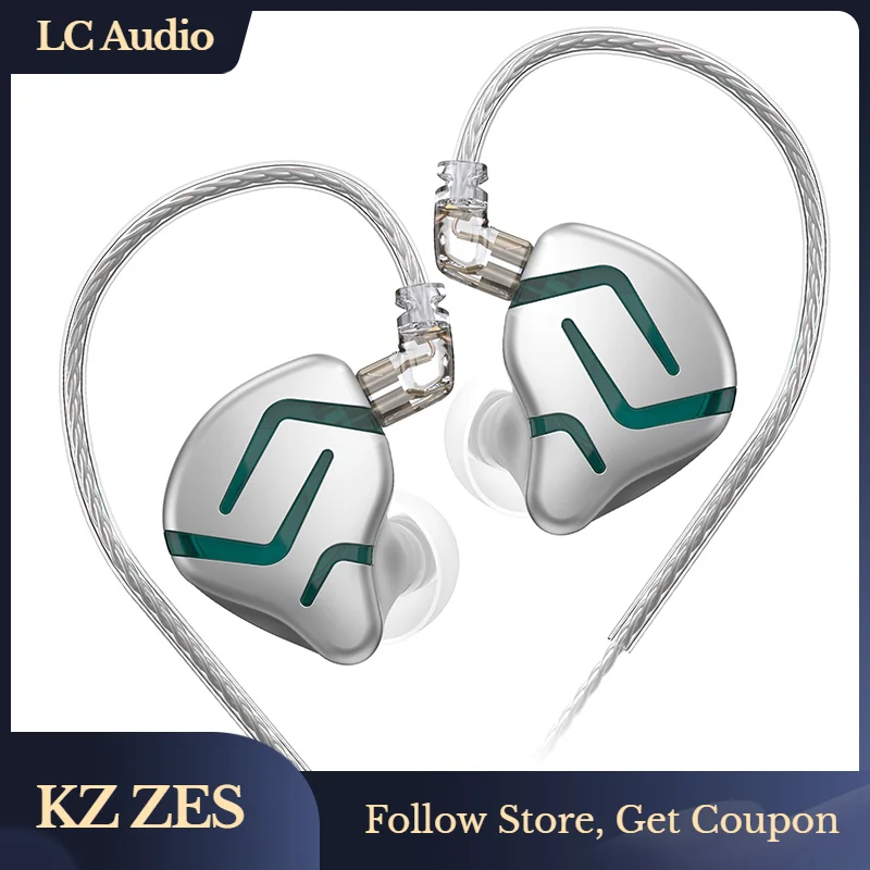 KZ ZES электростатические + динамические HIFI наушники бас DJ монитор проводные с