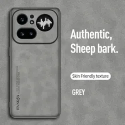 Luxurious PU Leather Sheepskin - Feel Phone Case - Premium Protective Cover for Nothing Phone (4a) Pro (Grey)