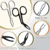 Scissor Shaped Eyebrow Tweezers Flat Headed Tweezers Oblique Headed Tweezers Stainless Steel Scissors Handle Tweezers 2