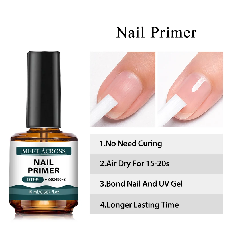 Nail primer 15ml Glass Bottle Nail Primer Nail Prep Dehydrator Polish Long Lasting Air Dry Semi Permanent Art Varnish