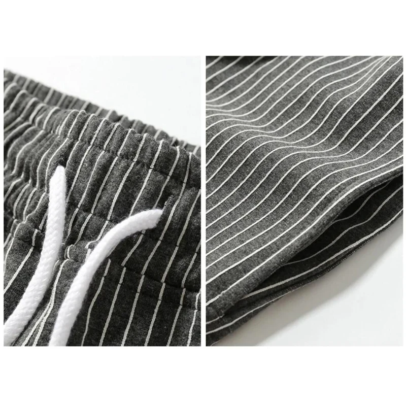 Heavywood Men's Cotton Sports Shorts Casual Gym Running Sweatshorts Drawstring Striped Printed Workout Shorts Man Sleep Bottoms