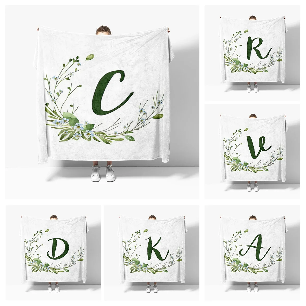 

Home decoration Letter wreath plush Sofa blanket anime Bedspread on the bed anime fluffy soft blankets thick blanket for winter