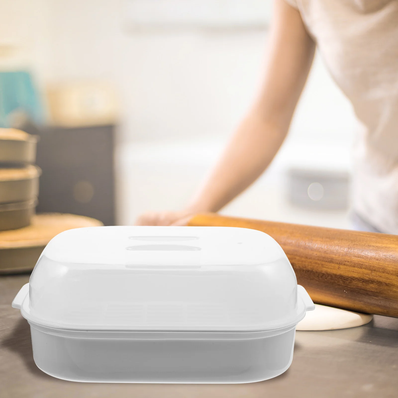 

Microwave Oven Special Steamer PP Steamed Buns Fresh Keeping Stackable Sealing Disk Cover Kitchen Utensils Random Color