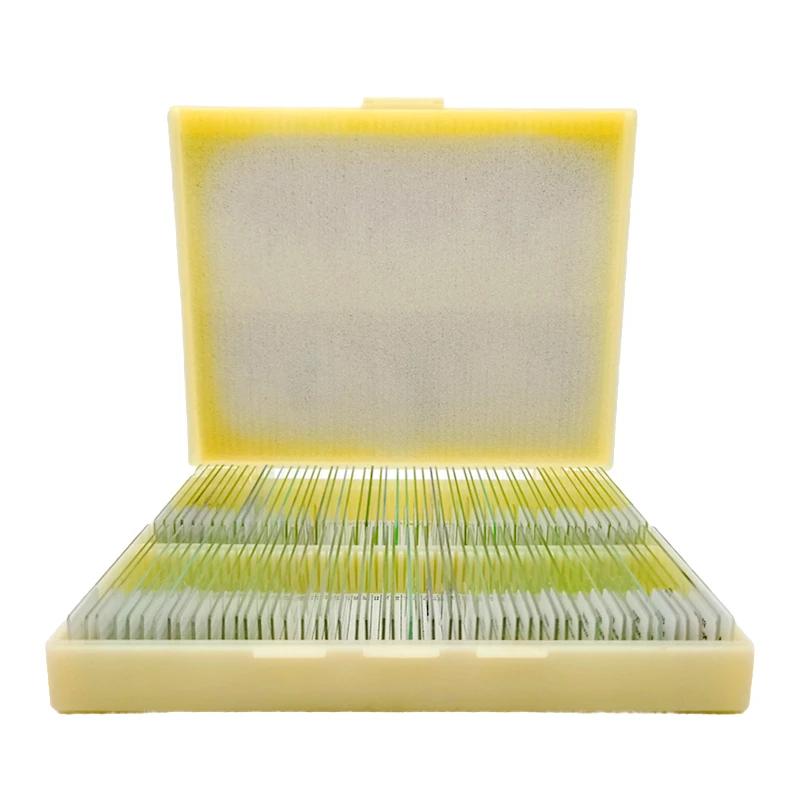 Microscope Glass Slides 100pcs Biology Prepared Microscope Glass Slides Lab Specimens Basic Biological