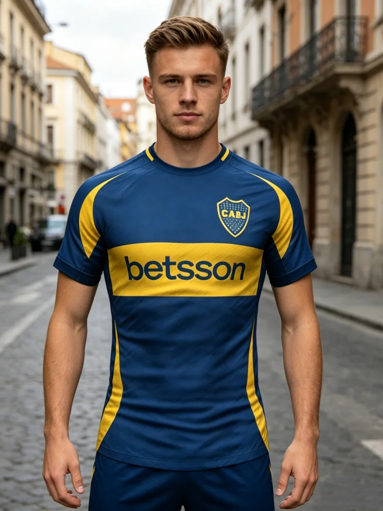 2026 Neues Boca Juniors Fußballtrikot 3D Erwachsenen Atmungsaktives Schnelltrocknendes Outdoor-Sport-T-Shirt Familien-Kinder-Tees