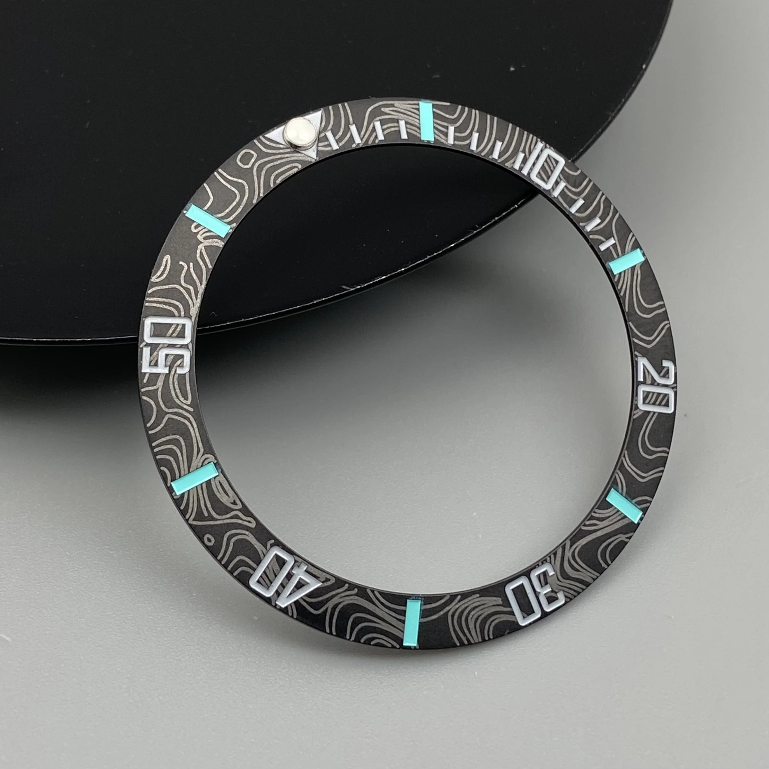 Ceramic & Aluminum Bezel GMT Diving Watch Insert for 40mm Watch Case Replacement