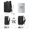 MARK RYDEN Large Backpack Men Rucksack 40L Expandable Business Travel Bag for Men Fits in 17 inch Laptop 2