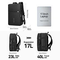 MARK RYDEN Large Backpack Men Rucksack 40L Expandable Business Travel Bag for Men Fits in 17 inch Laptop 2