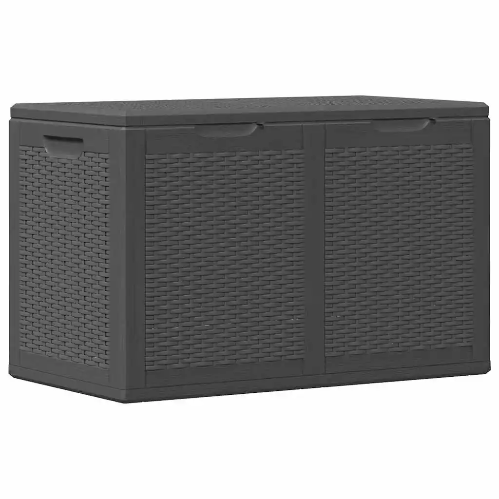 Garten-Aufbewahrungsbox 180L Schwarz PP Outdoor-Aufbewahrung für Werkzeuge und Kissen – Detail 2