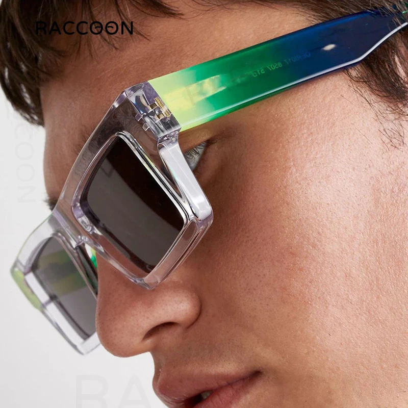 Fashion Square Colorful Sunglasses Women Vintage Retro Multicolor