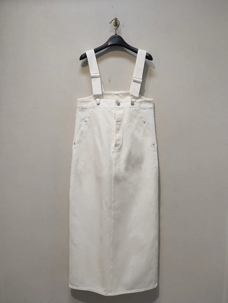 

WAKUTA Casual Split Denim Half Skirts 2024 Summer Loose Slim Buttons Jupe Japanese Vintage High Waist Straight Faldas Largas