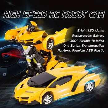 Remote control deformable robot car, racing car toys, mini remote control car model, gifts for children