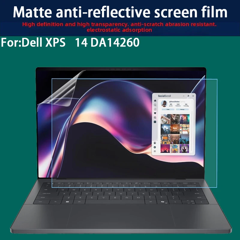Per la nuova pellicola per schermo Dell XPS 14 DA14260, pellicola per schermo per laptop, pellicola HD temperata, pellicola opaca, pellicola anti-blu, pellicola per tastiera - immagine 3