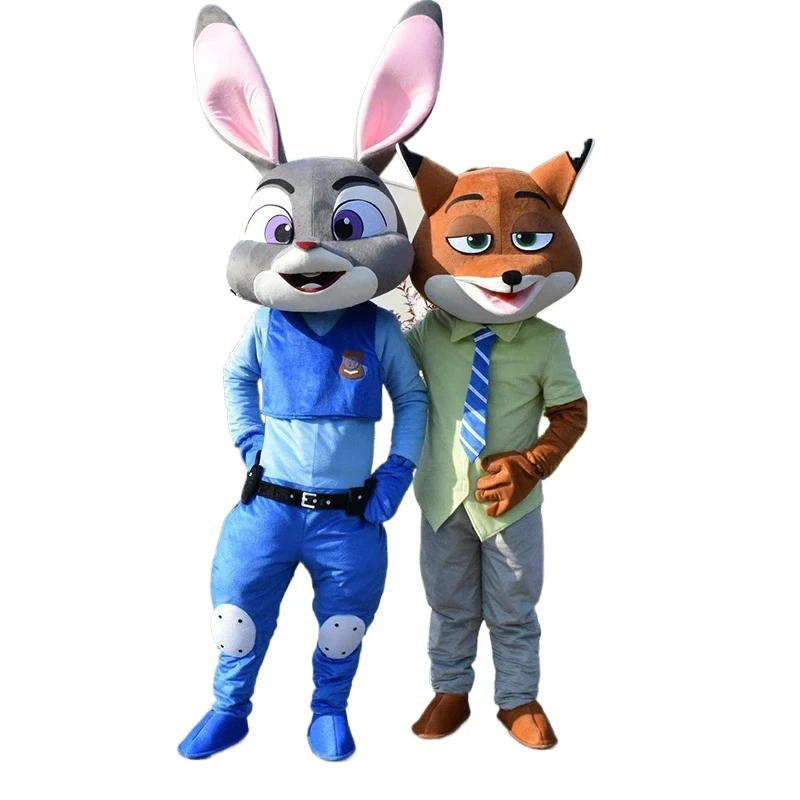 

Cosplay Zootopia Rabbit Judy Fox Nick Sloth Flash Cartoon character costume Mascot Advertising Fancy Dress Party Animal carnival