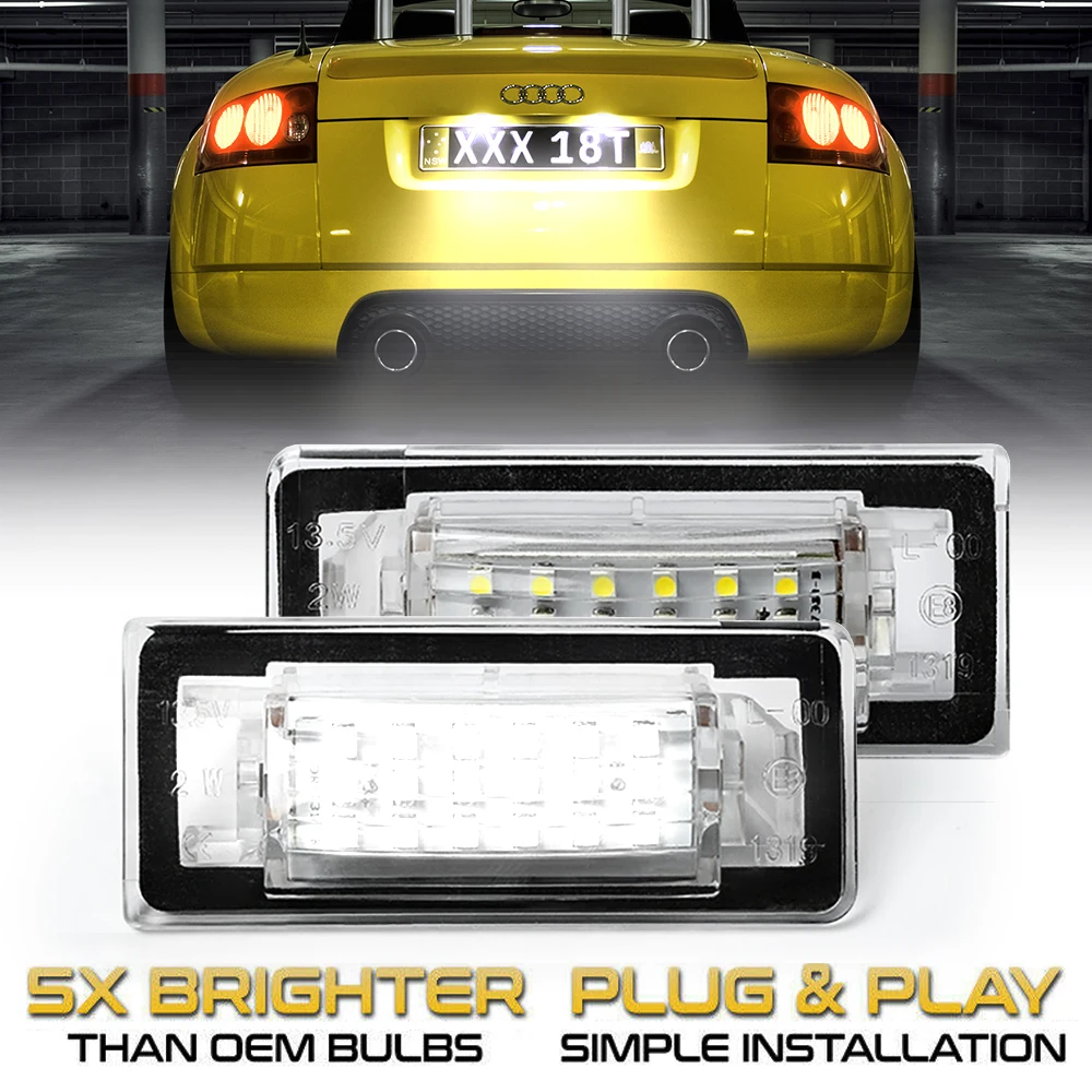 2 Pezzi Led Luce Targa Lampade Targa Per Audi Tt Mk1 8N Tt Coupé 8N3 Roadster Cabrio 8N9 8N0943021A
